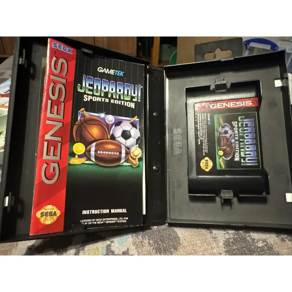 Jeopardy Sports Edition Sega Genesis 1993 Pre-owned CIB